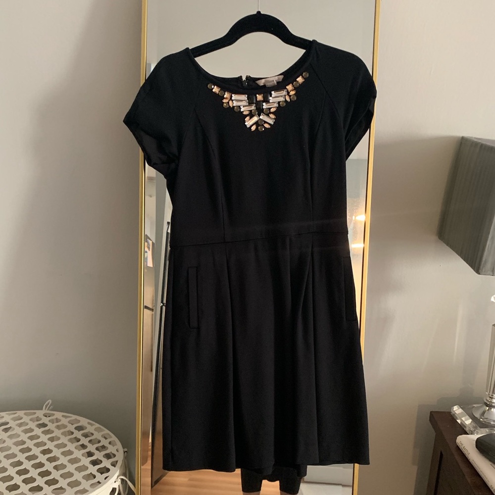 Jeweled black work dress
